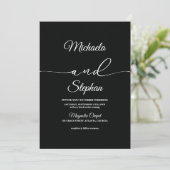 Moderne typografie | Bold Bellisia Wedding Kaart (Staand voorkant)