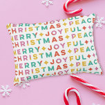 Moderne typografie Bold Christmas Accent Kussen<br><div class="desc">Moedige,  heldere en moderne kersttypografie groeten die kleur en plezier aan uw huis zullen toevoegen tijdens de feestdagen.</div>