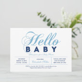 Moderne Typografie Boy Baby shower, Sprinkle Kaart (Staand voorkant)