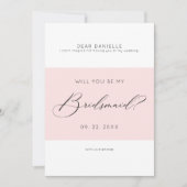 Moderne typografie Bridesmaid minimalistisch uitno Kaart (Voorkant)