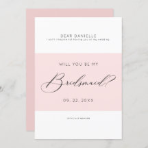 Moderne typografie Bridesmaid minimalistisch uitno