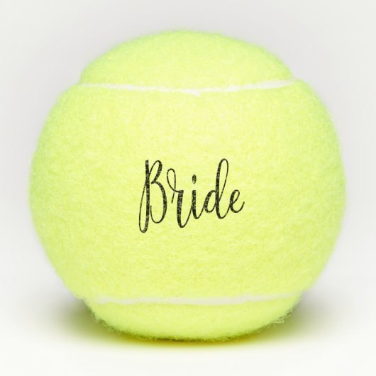 Moderne Typografie Bruid Tennisballen (Voorkant)