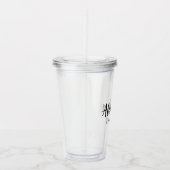 Moderne typografie bruidsmeisje cadeau aangepaste  acryl drinkbeker (Rechts)
