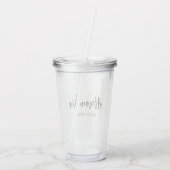 Moderne typografie bruidsmeisje cadeau aangepaste  acryl drinkbeker (Achterkant)