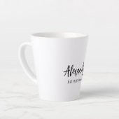 Moderne typografie bruidsmeisje cadeau latte mok (Linkerhoek)