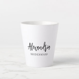 Moderne typografie bruidsmeisje cadeau latte mok