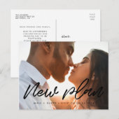 Moderne typografie Bruiloft nieuw plan Briefkaart (Voorkant / Achterkant)