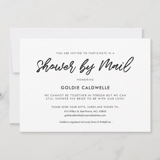 Moderne typografie Bruiloft per post Kaart (Voorkant)