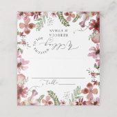 Moderne Typografie Bruiloft Plaats Kaart Plaatskaartje (Buitenkant ongevouwen)