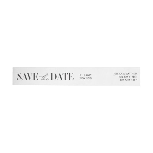 Moderne Typografie Bruiloft Save the Date (Individueel)