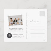 Moderne Typografie Brush Script 2025 Kalender Foto Feestdagenkaart (Achterkant)