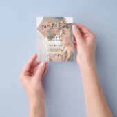 Moderne Typografie Budget Foto Opslaan De Datum Flyer (Hand)