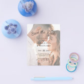 Moderne Typografie Budget Foto Opslaan De Datum Flyer (Enkel)