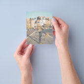 Moderne Typografie Budget Foto Opslaan De Datum Flyer (Hand)