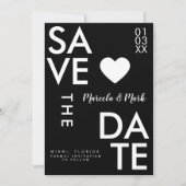 Moderne typografie Candy Abstract Save The Dates Kaart (Voorkant)