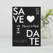 Moderne typografie Candy Abstract Save The Dates Kaart (Staand voorkant)