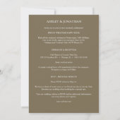 Moderne typografie-centric All-in-One bruiloft Kaart (Achterkant)