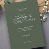 Moderne typografie-centric bruiloft kaart