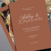 Moderne typografie-centric foto bruiloft kaart