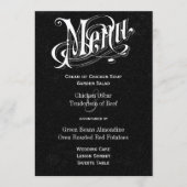 Moderne  Typografie Chalkboard Wedding Menu (Voorkant)