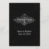 Moderne  Typografie Chalkboard Wedding Menu (Achterkant)