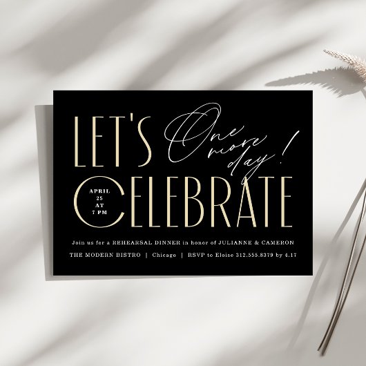 Moderne typografie chic oefendiner kaart