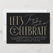 Moderne Typografie Chic Wedding Shower Kaart (Voorkant)