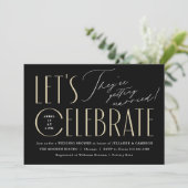 Moderne Typografie Chic Wedding Shower Kaart (Staand voorkant)