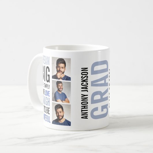 Moderne Typografie Citaat & de Collage van de Foto Koffiemok (Voorkant links)