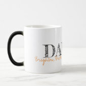 Moderne Typografie DADDY Kinder NAMEN Keepsake Magische Mok (Links)