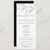 Moderne Typografie Dandelion Wedding Program Card Programmakaart (Voorkant / Achterkant)