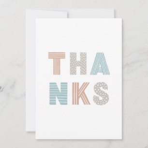 Moderne typografie Dank je wel minimalist Feestdagenkaart