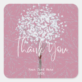 Moderne typografie Dank u 2025 Vierkante Sticker