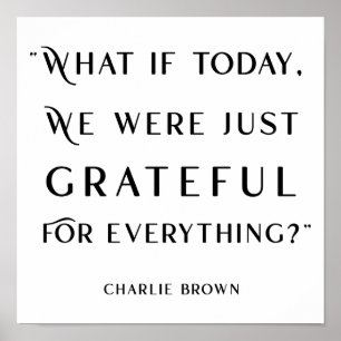 Moderne typografie Dankbaarheid Poster