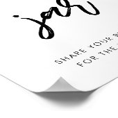 Moderne typografie Datum jar bruiloft Poster (Hoek)