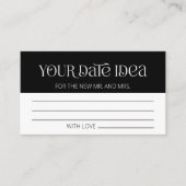 Moderne Typografie Datum nacht ideeën. Datumpot Informatiekaartje (Voorkant)