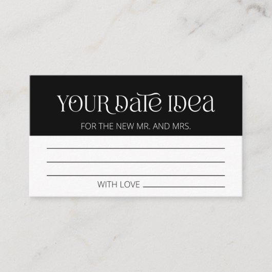 Moderne Typografie Datum nacht ideeën. Datumpot Informatiekaartje (Voorkant)