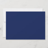 Moderne Typografie Deep Blue Wedding Invitations Kaart (Achterkant)