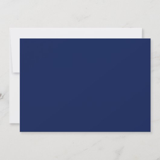 Moderne Typografie Deep Blue Wedding Invitations Kaart (Achterkant)