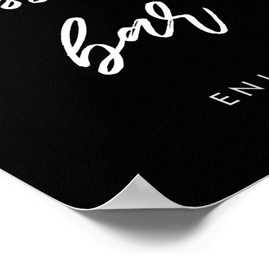 Moderne typografie Dessert bar bruiloft bord Poster (Hoek)