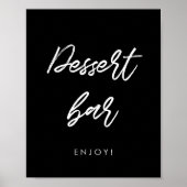 Moderne typografie Dessert bar bruiloft bord Poster (Voorkant)