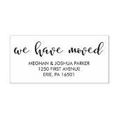 Moderne typografie die we hebben verplaatst rubberstempel (Afrduk)