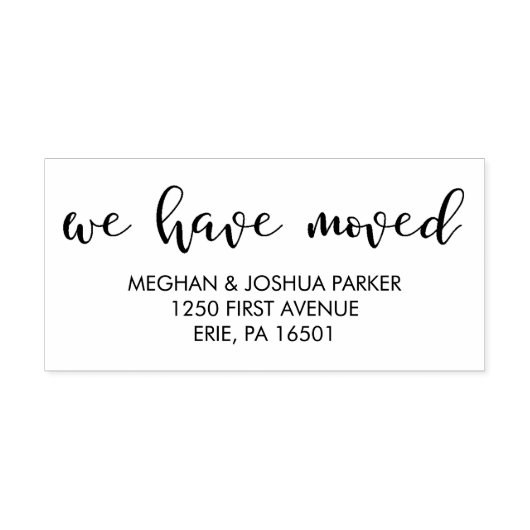 Moderne typografie die we hebben verplaatst rubberstempel (Afrduk)