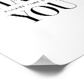 Moderne typografie dikgedrukte bedankkaart poster (Hoek)