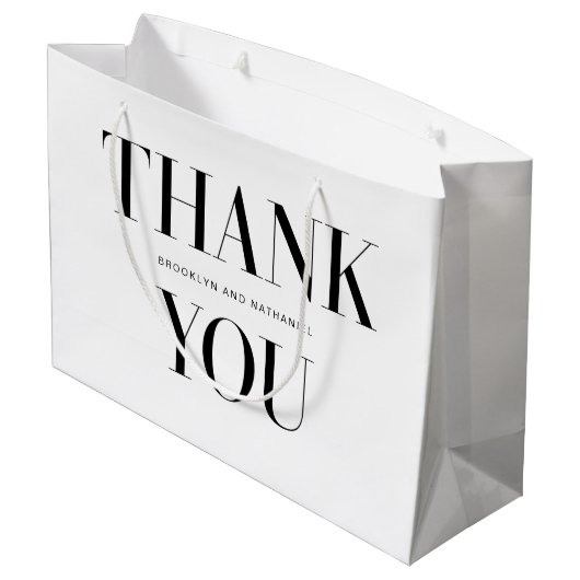Moderne typografie dikke bedanktas groot cadeauzakje (Achterkant Gekanteld)