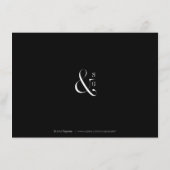 Moderne typografie diner- en dansreceptie informatiekaartje (Achterkant)