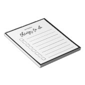 Moderne typografie Dingen om lijst te doen Notitieblok (Schuin)