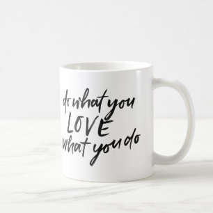 Moderne typografie Doe wat je leuk vindt om te cit Koffiemok