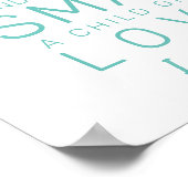 Moderne typografie, een soort van Brave Blauwgroen Poster (Hoek)