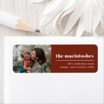 Moderne typografie Eenvoudig foto retouradres